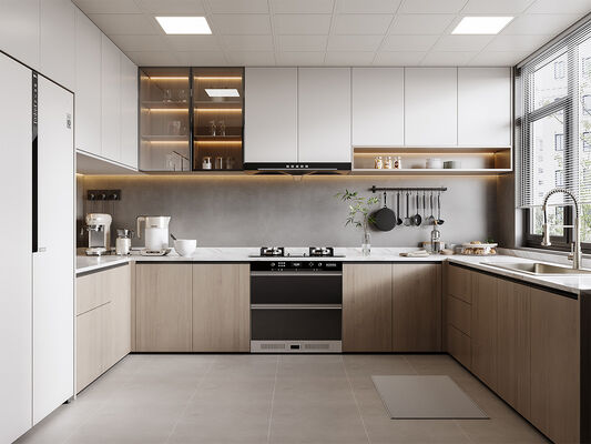 Wholesale Wood Kitchen Furniture Hotel Apartment Kitchen Cabinet Home Use