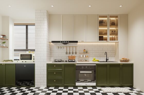 Furniture Storage Soft Closing Home Complete LED Light Cupboard Kitchen Cabinets