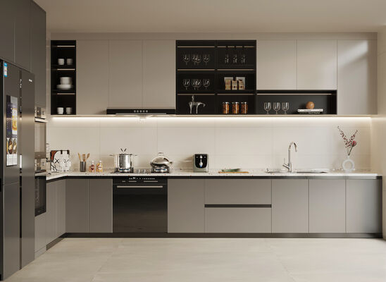 Furniture Storage Soft Closing Home Complete LED Light Cupboard Kitchen Cabinets