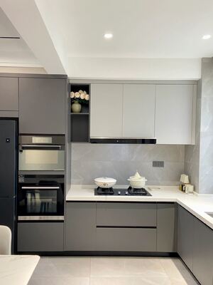 High End Interior Design Commercial Coffee Bar Counter Kitchen Cabinet