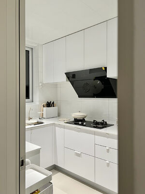 Shaker Furniture White Custom Complete Magic Corner Kitchen Cabinets Set
