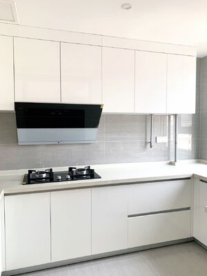 High End Melamine Kitchen Cabinet With Island Custom Cabinets