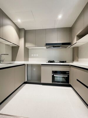 High End Melamine Kitchen Cabinet With Island Custom Cabinets