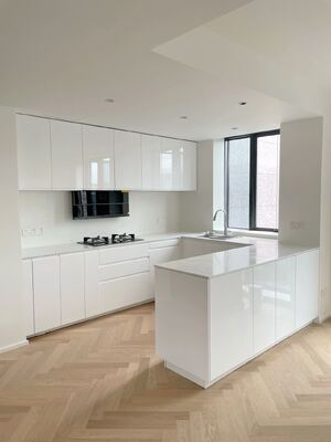 Residence Custom Sintered Stone / Marble / Granite Laminate Kitchen Furniture Sets