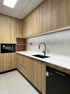 Contemporary L-Shape Medium Kitchen Shaker Cabinets Modular Customized Furniture