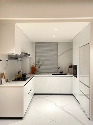 Contemporary L-Shape Medium Kitchen Shaker Cabinets Modular Customized Furniture