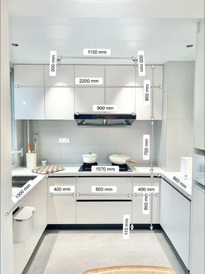 Custom Matte Finish Anti-Scratch Kitchen Cabinets