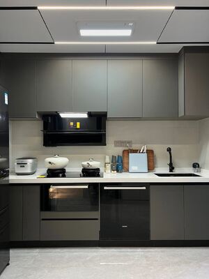 Melamine Finish Kitchen Cabinet with Particle Board Carcase