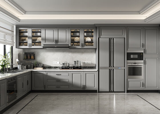 Simple Surface For Hotel Kitchen Cabinets Particle Board Carcase Lacquer Finish