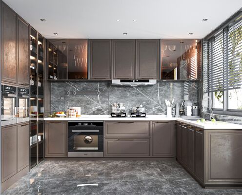 Guangzhou Small Kitchen Design Philippines Custom Kitchen Cabinet For Home