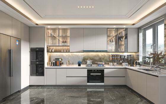 Customizable Modern Kitchen Cabinets for Villas Moisture-Resistant