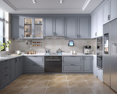Modern Acrylic Kitchen Cabinet for Apartments and Hotels