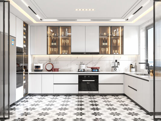 Modern Modular Kitchen Cabinet with MDF Door & Particle Board Carcase