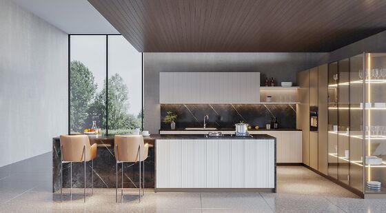Modern Kitchen Cabinet with Customized Color and Durable Materials