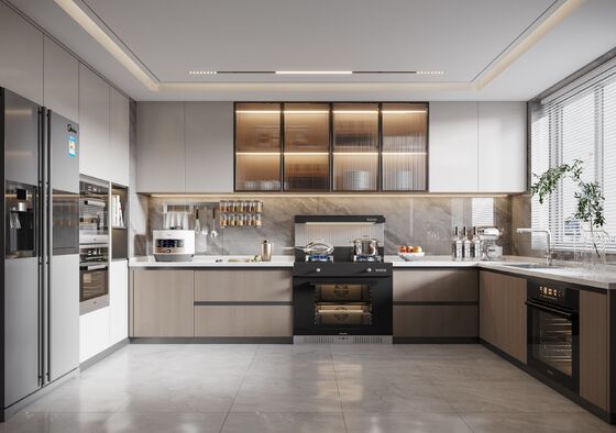 Modern Kitchen Cabinet with Customized Color and Durable Materials