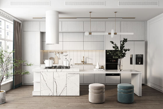Modular Kitchen Cabinet Set with Sink Faucet and Drawer Basket