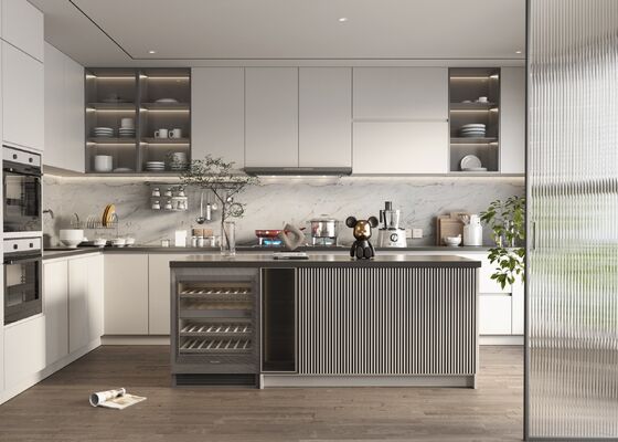 Modern Modular Kitchen Cabinet MDF Plywood Storage