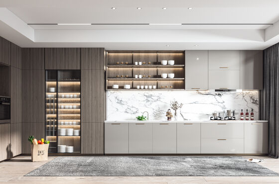 Modular Kitchen Cabinet Sets MDF Plywood for Apartments Hotels