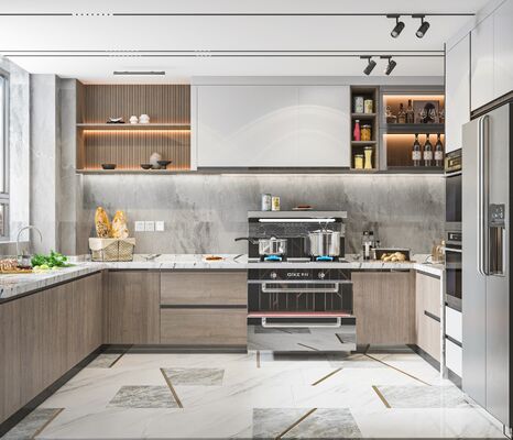 Modular Kitchen Cabinet with Drawer Sink for Modern Homes