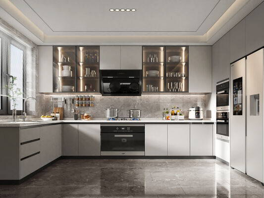 Modern Kitchen Cabinet Modular Minimalist Design MDF Plywood