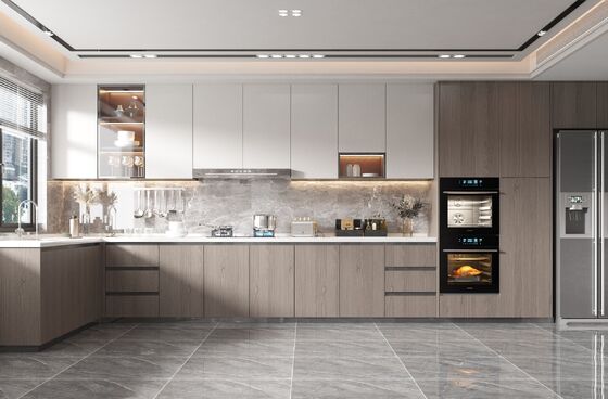 Modular Kitchen Cabinets MDF Plywood Customizable Design