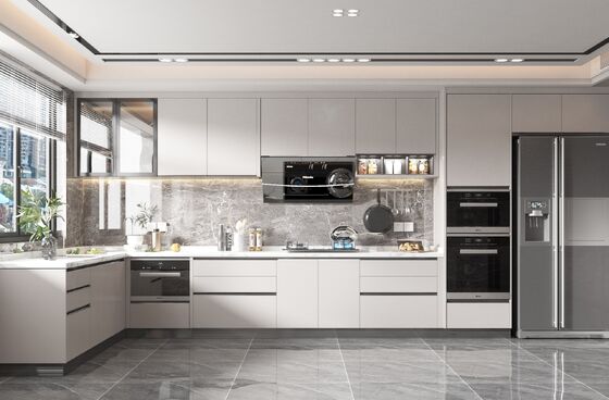 Modular Kitchen Cabinets MDF Plywood Customizable Design