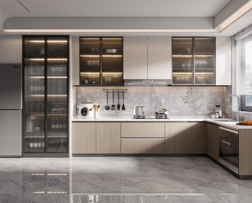 Melamine PVC Kitchen Cabinets Modern Small Space Solutions With Handles