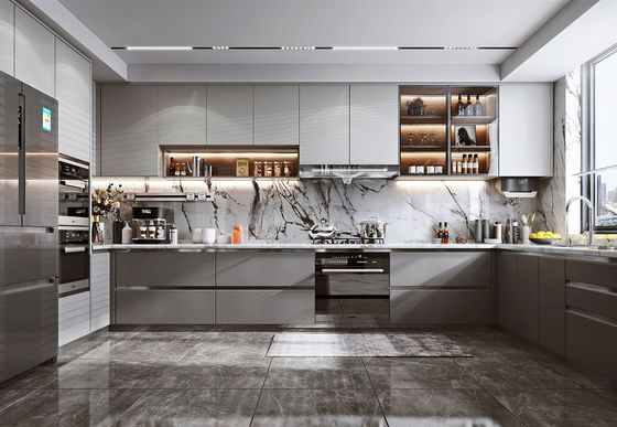 Modern Wood Kitchen Cabinets Custom Island Simple Design Kitchen Furniture