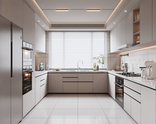 Eco-Friendly Apartment Honeycomb Panel Modern Storage Kitchen Cabinets For Villa