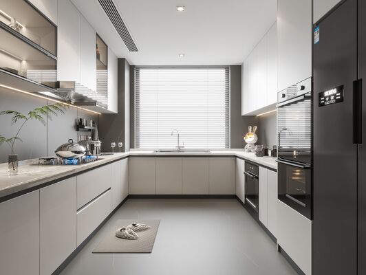 2026 Modern Furniture Luxury Customized Wood MDF Melamine Kitchen Cabinets