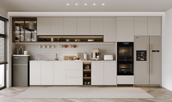 2026 Modern Furniture Luxury Customized Wood MDF Melamine Kitchen Cabinets