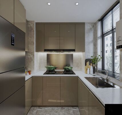 2026 Modern Furniture Luxury Customized Wood MDF Melamine Kitchen Cabinets