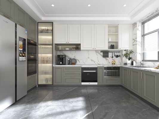 USA Villa Project Kitchen Cabinet Design Display Cabinet Kitchen Furniture Set
