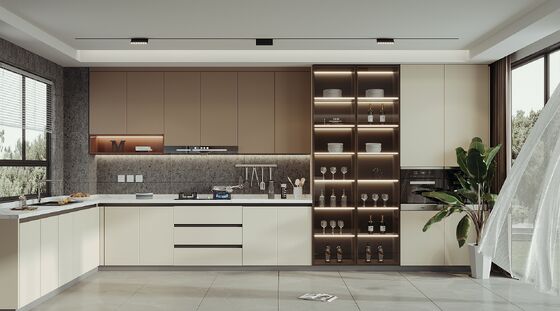 USA Villa Project Kitchen Cabinet Design Display Cabinet Kitchen Furniture Set