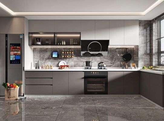 Australian Villa Project L Shaped Luxury Kitchen Cabinets Complete Mdf Cabinet
