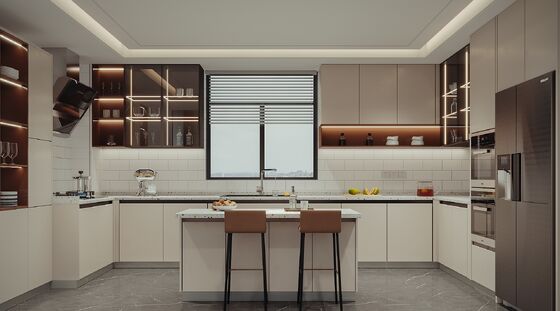 Barbados Hotel Project Customized Modern Kitchen Cabinet Furniture