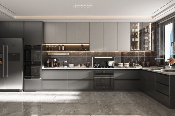 Barbados Hotel Project Customized Modern Kitchen Cabinet Furniture