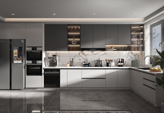 Barbados Hotel Project Customized Modern Kitchen Cabinet Furniture