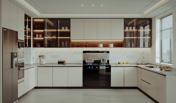 Barbados Hotel Project Customized Modern Kitchen Cabinet Furniture